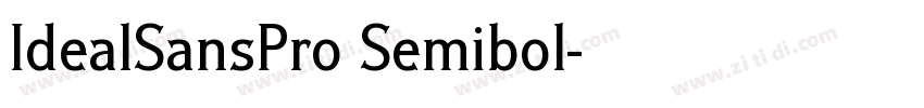 IdealSansPro Semibol字体转换